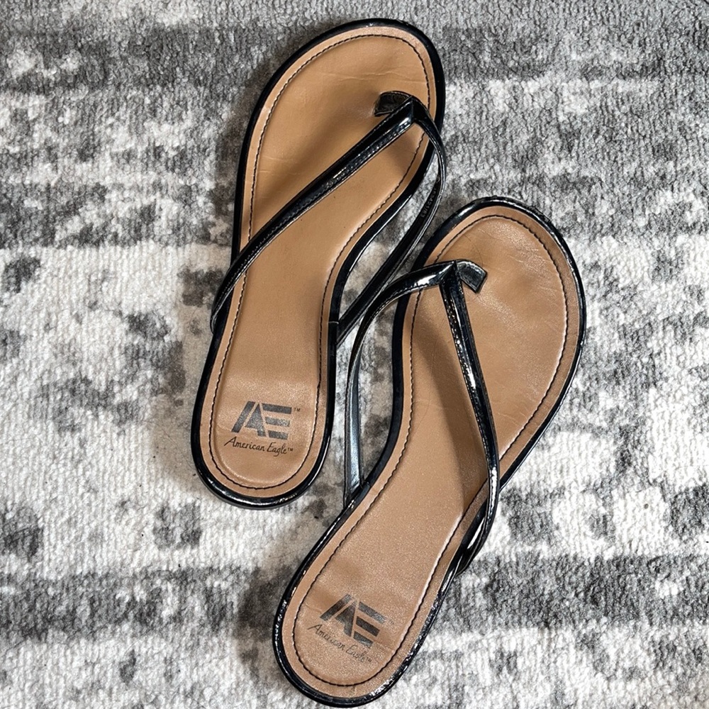 Black American Eagle Sandals
